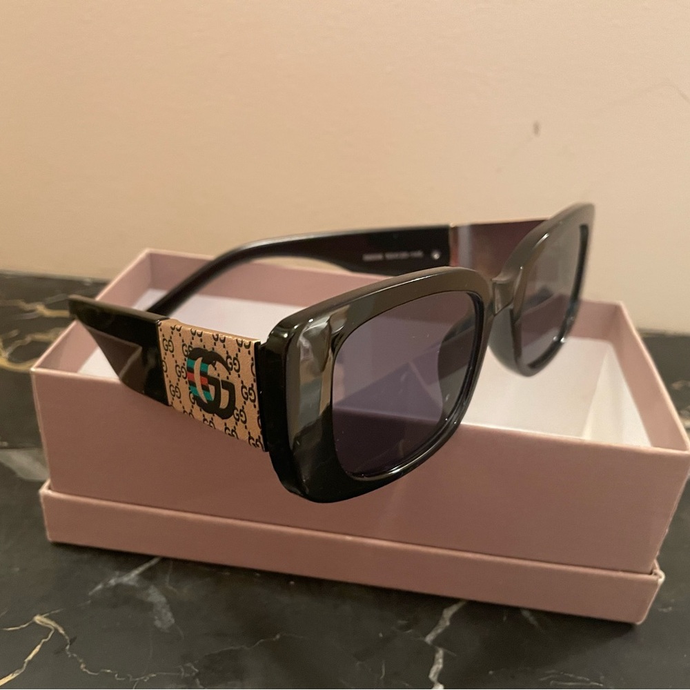 Gucci GG Black and Gold Sunglasses
